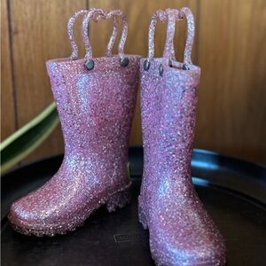 Western Chief: Sparkly Pink Kids Rain Boots